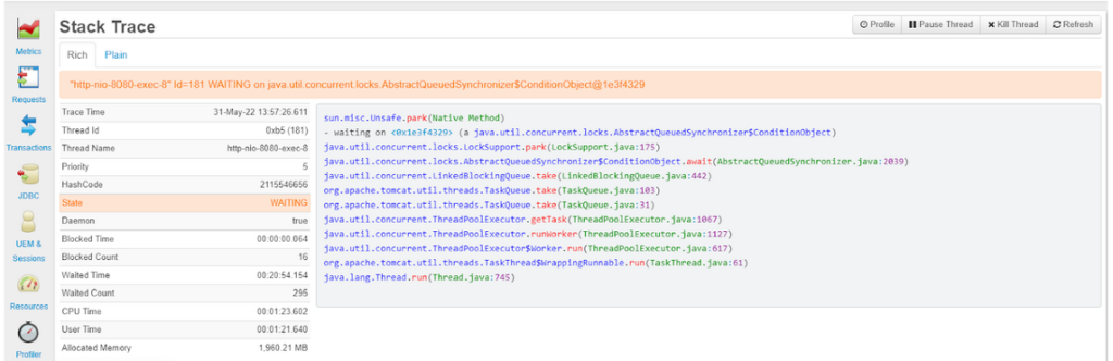 Java VisualVM vs FusionReactor